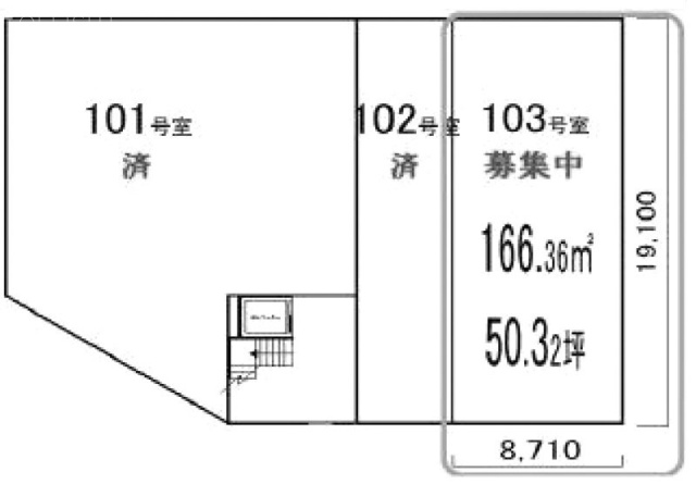 鎌ケ谷駅前ビル103 間取り図