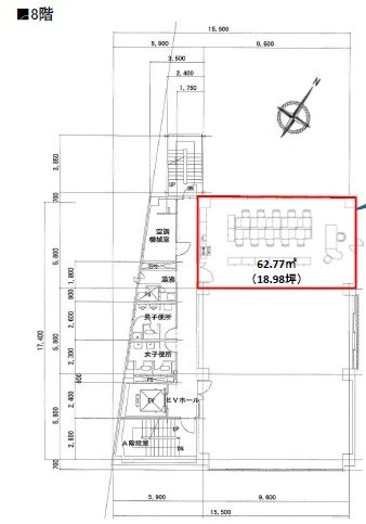 HF五反田(朝日生命五反田)ビル8F 間取り図