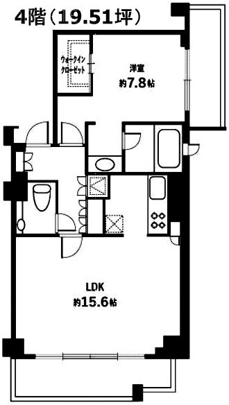フレンシア外苑西ビル4F 間取り図