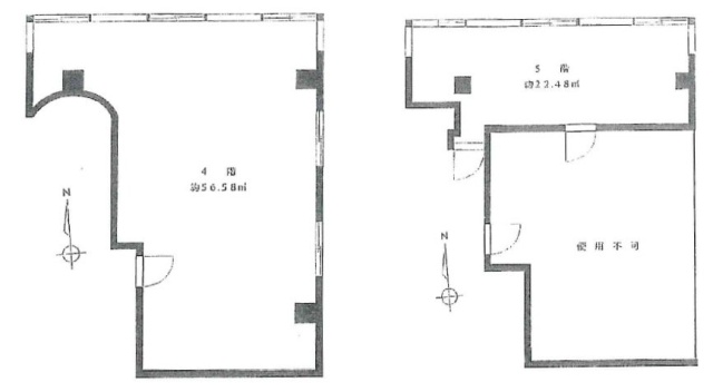 白鳥ビル4F～5F 間取り図