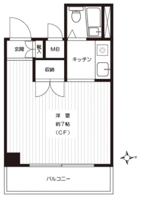 陽輪台みかみビル402 間取り図