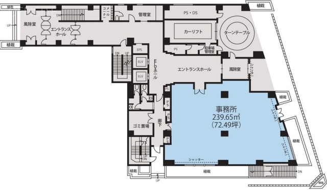 いちご東五反田(G-PLACE五反田)ビル1F 間取り図