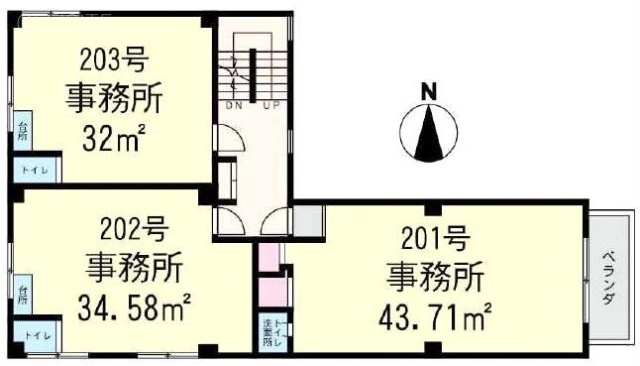 モリヤマビル201 間取り図