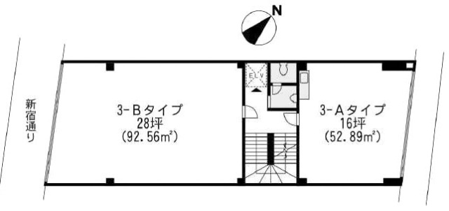 ホリナカビルA 間取り図