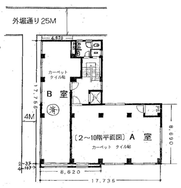 白亜ビルA 間取り図
