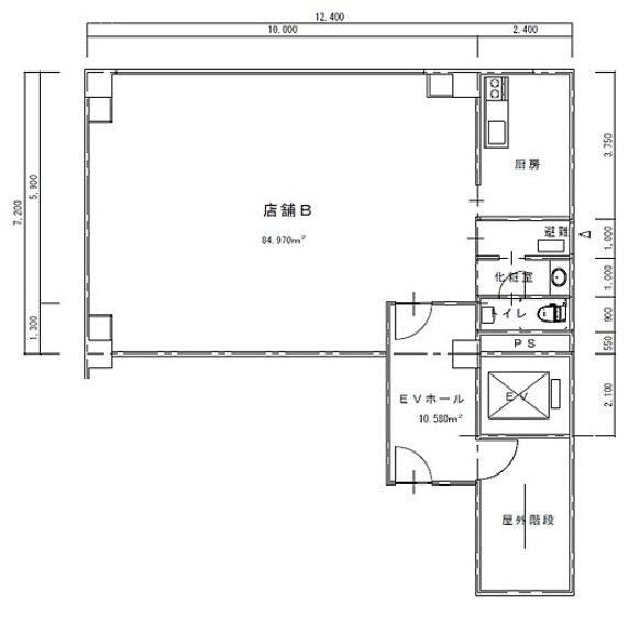 Uポート21ビルB 間取り図