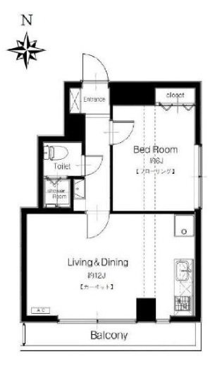 メゾン東麻布201 間取り図