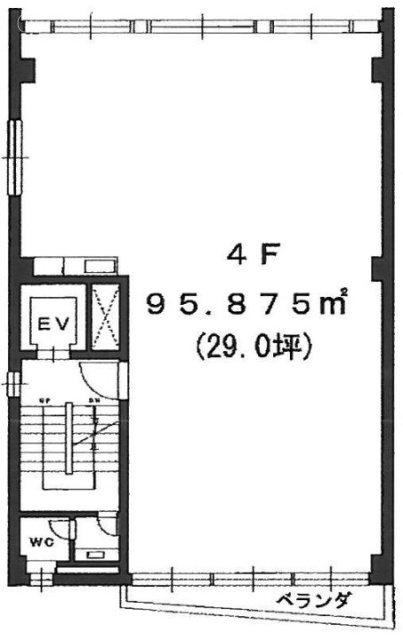 ワタナベビル4F 間取り図