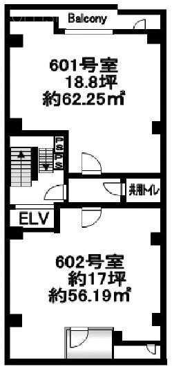 麻布エスビル601 間取り図