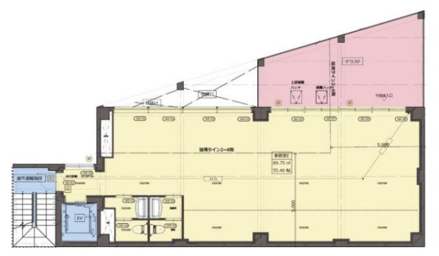 Gaia Force Building5F 間取り図