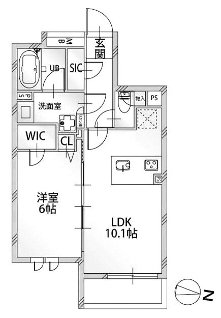 セレニティー原宿202 間取り図