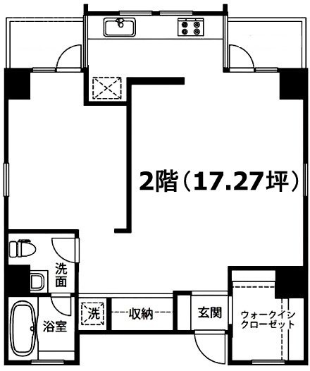 OKUSAWA APARTMENTS2F 間取り図