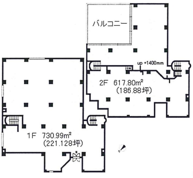 コージィーコートビル1F～2F 間取り図