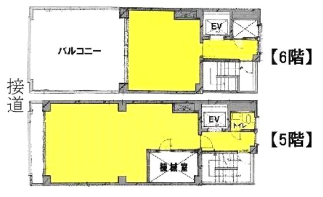 理容文化社ビル5F～6F 間取り図