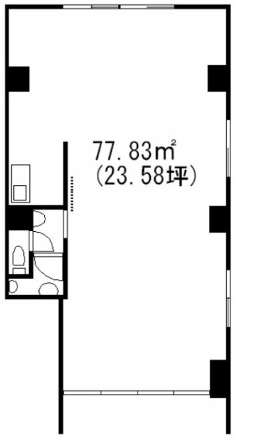 バナァフラットビル1F 間取り図
