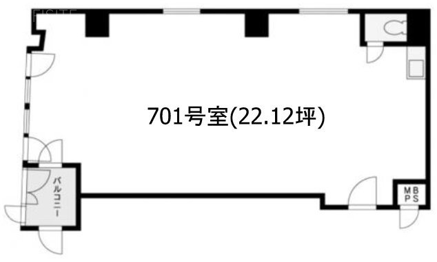 本八幡駅西口ビル701 間取り図