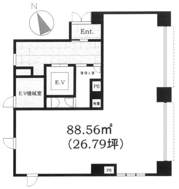 浦安ウィステリアビル1F 間取り図