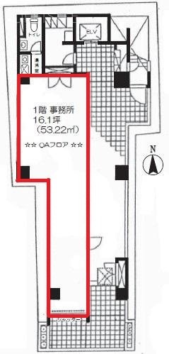 芝尾島ビル1F 間取り図