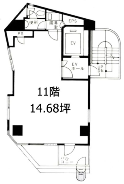 菱和パレス若松町ビル11F 間取り図