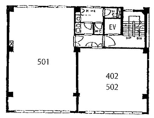 双葉第二ビル5F 間取り図
