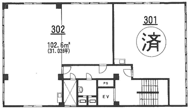 青横ビル302 間取り図