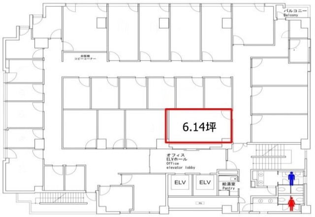 エキスパートオフィス新横浜722 間取り図