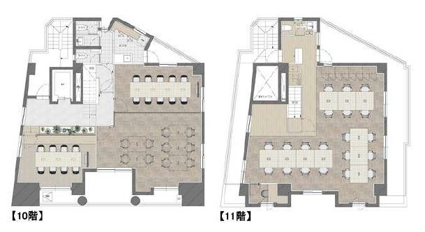 大和屋ビル10F~11F 間取り図
