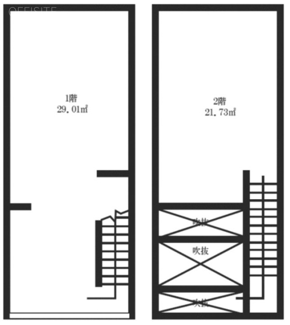 吉野ビル1F~2F 間取り図