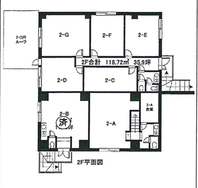 モンレーブ調布ビル2F 間取り図