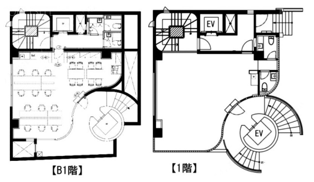 THE CORNER 日本橋 eastB1F〜1F 間取り図