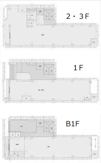 小宮ビルB1F～3F 間取り図