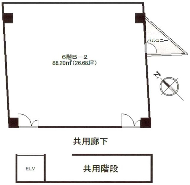 コヤマビルB-2 間取り図