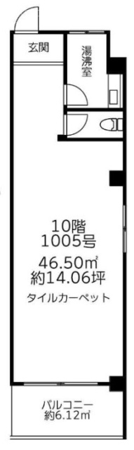 メローナ日本橋1005 間取り図
