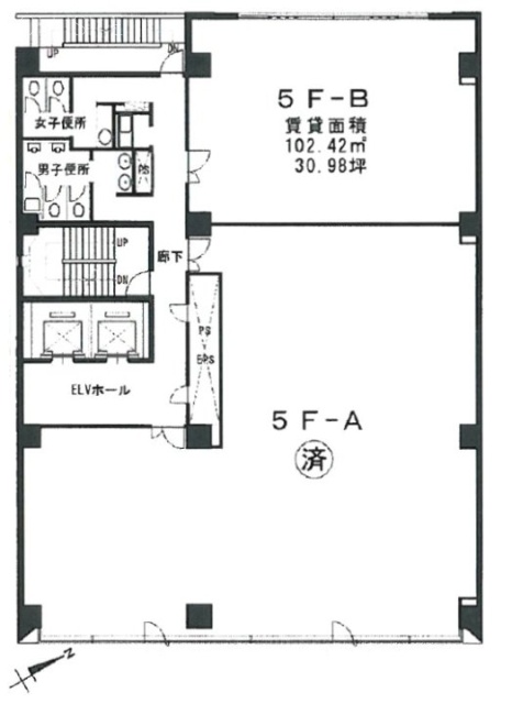 浅草橋ミハマビル本館B 間取り図