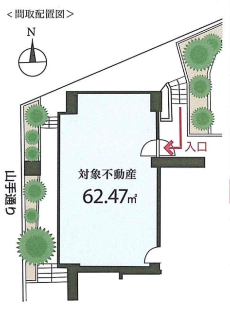 代々木パークサイド1F 間取り図