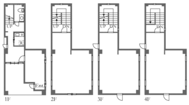 本郷ビルⅡ1F～4F 間取り図