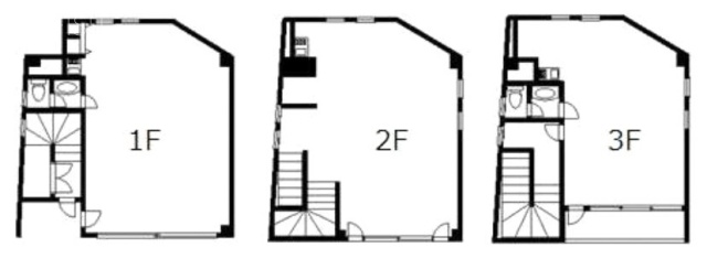 AMB西麻布ビル1F~3F 間取り図