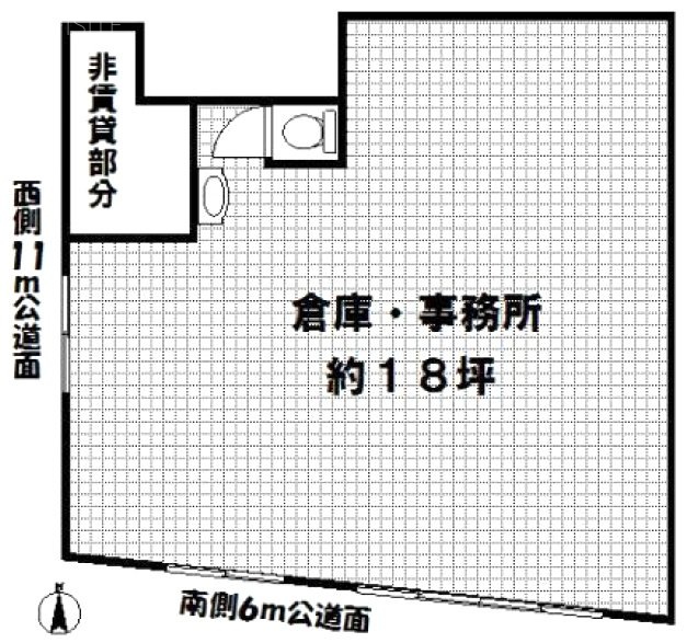 清水ビル1F 間取り図