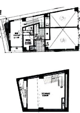 ハイツマリーナ目黒B1F〜1F 間取り図