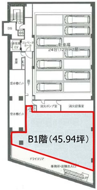 日本橋本町1丁目ビルB1F 間取り図