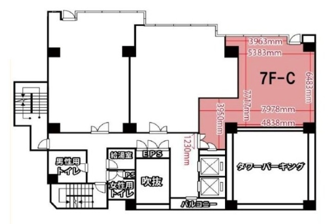 ワコーレ三軒茶屋64ビルC 間取り図