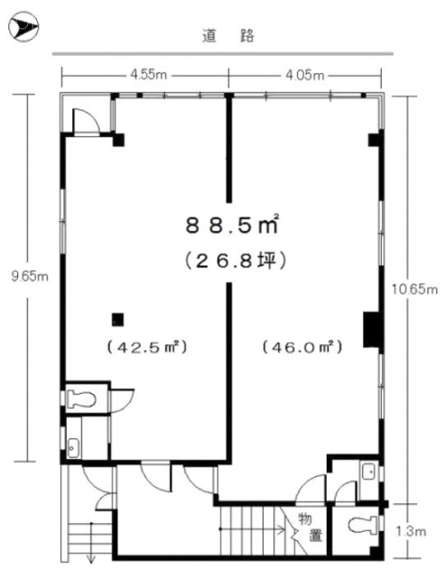 福島ビル2F 間取り図