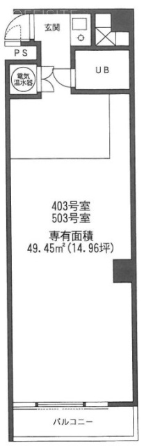 フジタ横山町マンション403 間取り図