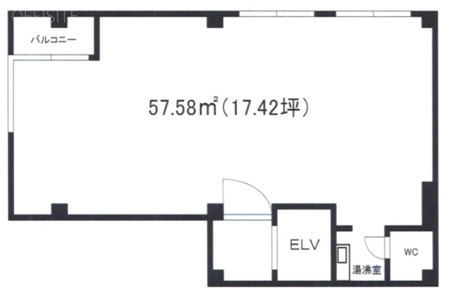 アルコイルスKビル2F 間取り図