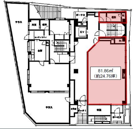 赤坂TMビル1F 間取り図