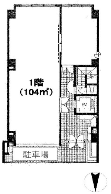 ナウスギウラビル1F 間取り図