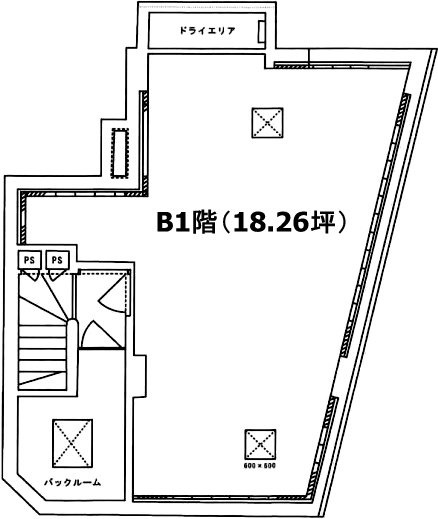 T‘s-TWO(ティーズトゥー)ビルB1F 間取り図