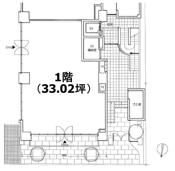 ソサエティ中野富士見町1F 間取り図