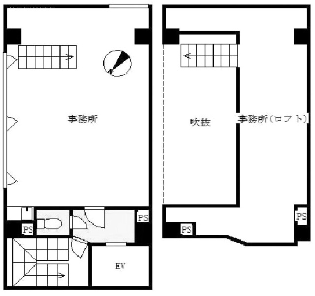 308ビル9F～10F 間取り図