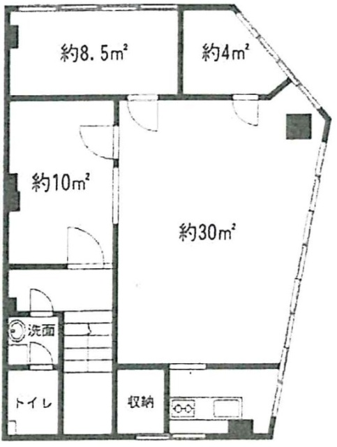 吉田町共同第1ビル2F 間取り図